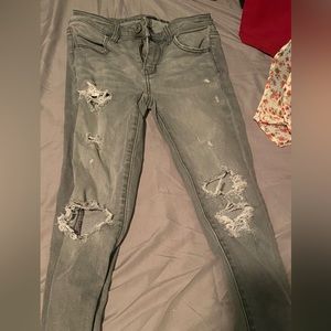 Grey American eagle Skinny jeans